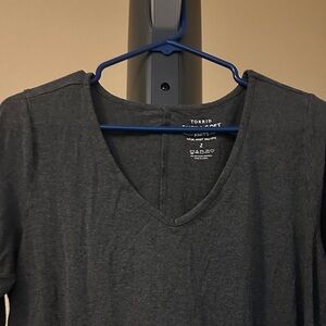 Torrid Super Soft Gray V-Neck Top